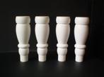 Meubelpoten - 4x - 550 beuken - wit gelakt. Nieuw !!!, Huis en Inrichting, Woonaccessoires | Overige, Ophalen of Verzenden, Nieuw