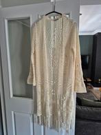 Gehaakt opengewerkt ibiza  vest Cotton club M/L, Ophalen, Zo goed als nieuw, Beige