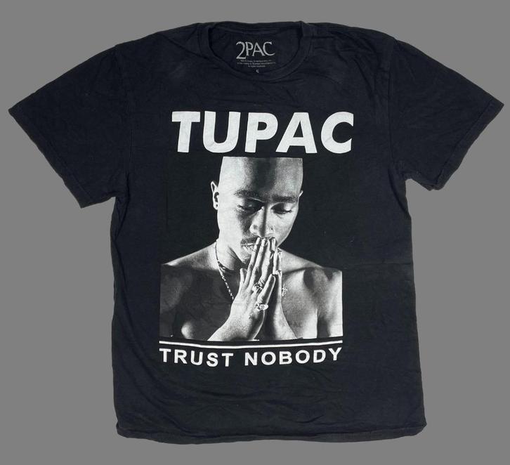vintage Tee Vintage T-shirt Tupac Trust Nobody 2pac T-108, Kleding | Heren, T-shirts, Gedragen, Maat 46 (S) of kleiner, Zwart