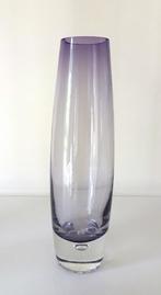 Glazen vaas helder lichtpaars met luchtbel Bohemen 5854-g, Ophalen of Verzenden