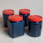 Arabia blauwe voorraadpotten vintage jaren 60, Ophalen, Zo goed als nieuw, Blauw