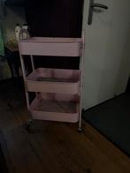 Roze serveerwagen / keukentrolley - 4 stuks, Ophalen of Verzenden, Gebruikt