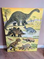 Dinosaurus schilderij op canvas 90x120cm, Kinderen en Baby's, Kinderkamer | Inrichting en Decoratie, Ophalen, Zo goed als nieuw