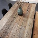 Oud eiken tafel tafelblad | wagonplanken | Massief | Uniek |