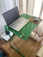 vidaXL glazen bureautje bureau met metalen frame groen, Zo goed als nieuw, Ophalen, Bureau