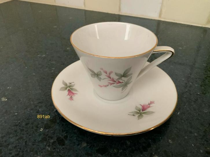 Winterling Bavaria kop en schotel met gouden rand, Huis en Inrichting, Keuken | Servies, Gebruikt, Kop(pen) en/of Schotel(s), Overige stijlen