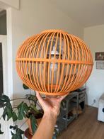 Oranje rieten lamp, Huis en Inrichting, Lampen | Hanglampen, Ophalen, Nieuw, Minder dan 50 cm