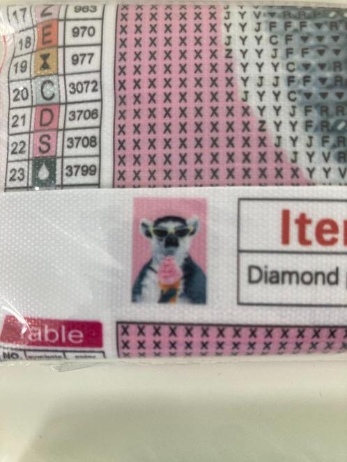 DIAMOND PAINTING – MAKI - LEMUR - NIEUW, GESLOTEN VERPAKKING, Hobby en Vrije tijd, Knutselen, Nieuw, Knutselwerk, Ophalen of Verzenden