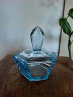 Vintage schaaltje blauw persglas parfum kaptafelset, Antiek en Kunst, Ophalen of Verzenden