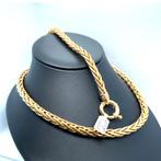 Gouden vossenstaart collier + armband set, Ophalen of Verzenden, Zo goed als nieuw, Goud, Goud