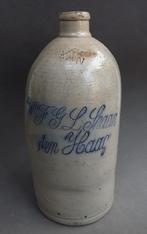 Om 1880 - 1900 Bodemvondst Steengoed Kruik Kan Distillateur, Antiek en Kunst, Ophalen of Verzenden