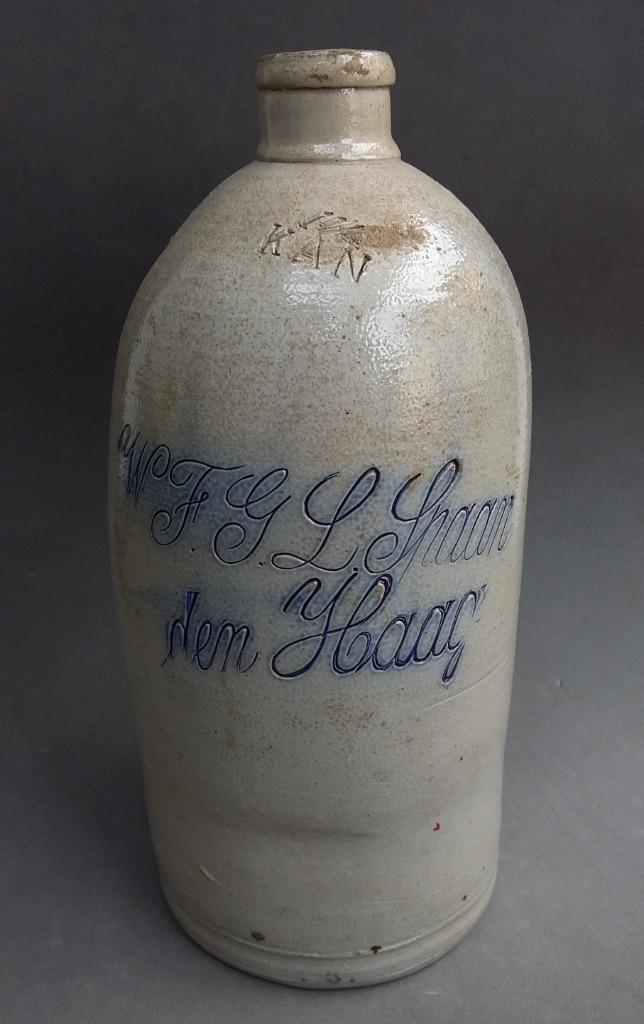 Om 1880 - 1900 Bodemvondst Steengoed Kruik Kan Distillateur, Antiek en Kunst, Antiek | Keramiek en Aardewerk, Ophalen of Verzenden