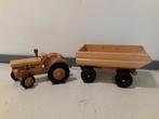 Tractor met aanhanger, Vero,  hout origineel, vintage., Kinderen en Baby's, Speelgoed | Houten speelgoed, Gebruikt, Ophalen