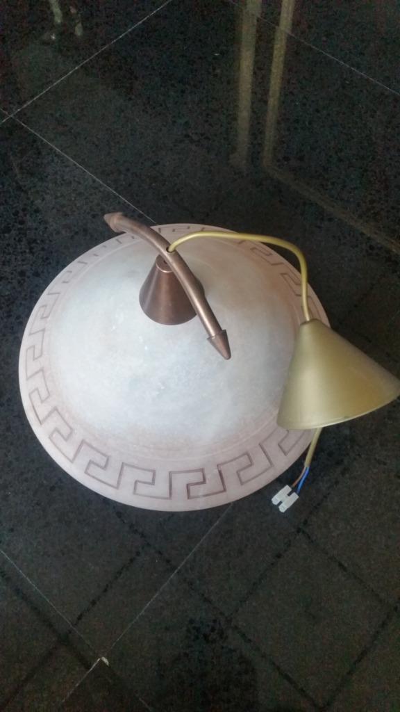 Massive hanglamp Abelard, Huis en Inrichting, Lampen | Hanglampen, Zo goed als nieuw, Minder dan 50 cm, Glas, Kunststof, Overige materialen