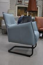 Luxe fauteuil Aron Jess Design metaal leer lichtblauw (4x), Huis en Inrichting, Fauteuils, Ophalen, Nieuw, Metaal, 50 tot 75 cm