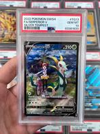 Pokémon PSA 10 Serperior V #TG13 Silver Tempest, Ophalen of Verzenden, Zo goed als nieuw, Losse kaart, Foil
