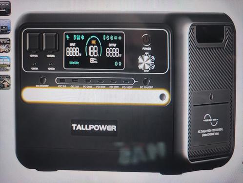 tallpower krachtstationV2400 met maar liefst 2160watt opslag, Caravans en Kamperen, Camper-accessoires, Nieuw, Ophalen of Verzenden