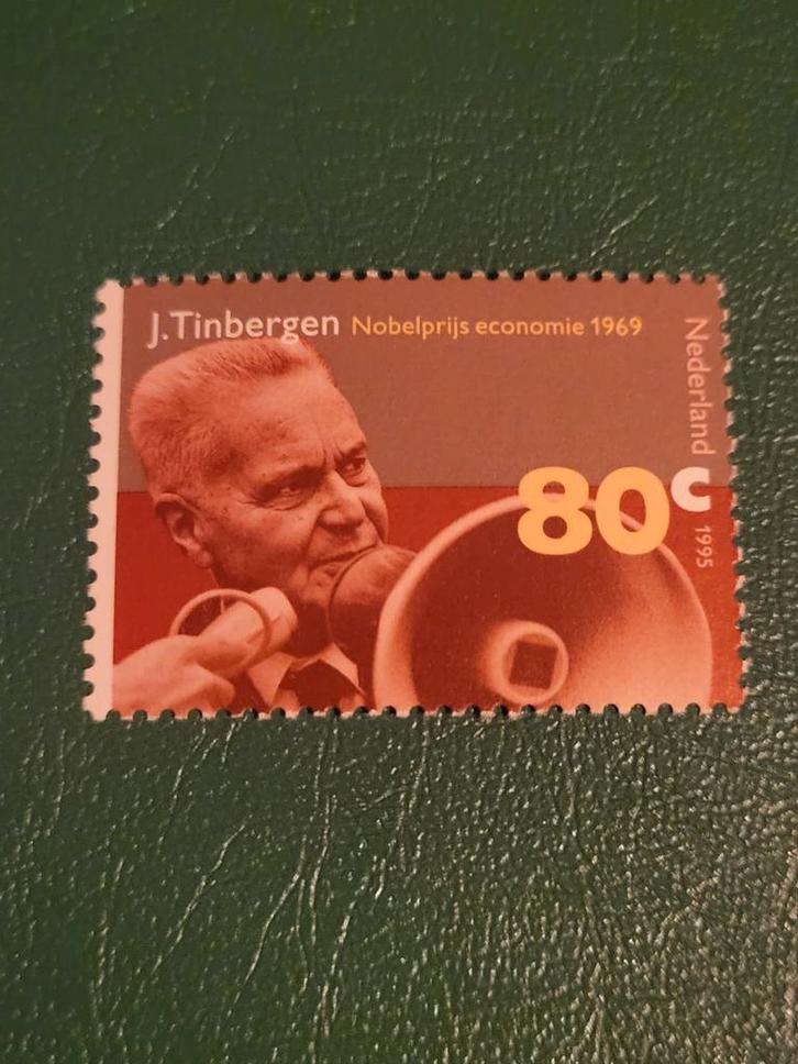 Nederlandse Postzegel J. Tinbergen Nobelprijs Economie 1969, Postzegels en Munten, Postzegels | Nederland, Postfris, Na 1940, Ophalen of Verzenden