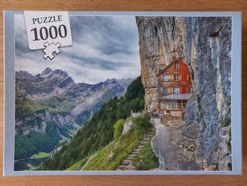 Puzzel 1000 stukjes, Ebenalp, Zwitserland, COMPLEET, ZGAN!!  beschikbaar voor biedingen