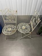 Brocante stoeltjes smeedijzer, Overige materialen, Gebruikt, Stoel, Tuinset