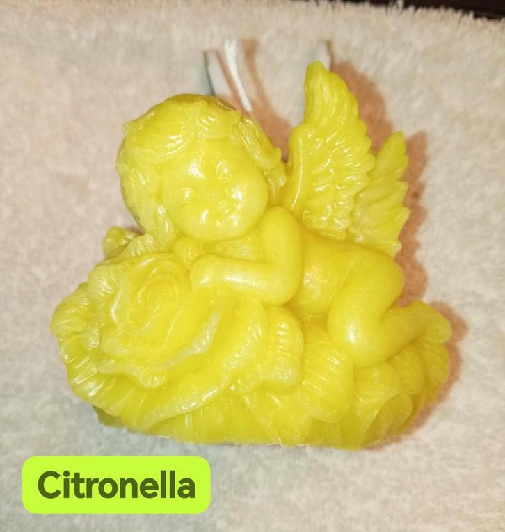 Kerst Engel Kaars - Citronella Geur, Huis en Inrichting, Woonaccessoires | Kandelaars en Kaarsen, Nieuw, Kaars, Minder dan 25 cm