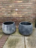Grote bloempotten, Kunststof, Gebruikt, Rond, Ophalen