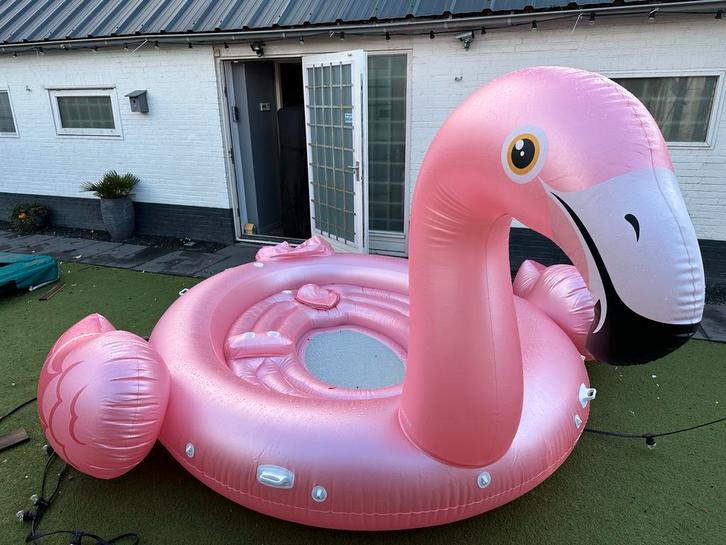 Mega Opblaasbare Flamingo Boot, festival, feest, Kinderen en Baby's, Speelgoed | Buiten | Opblaasfiguren, Zo goed als nieuw, Ophalen