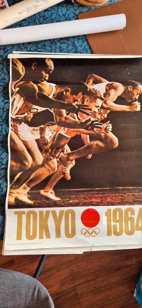 Olympische Spelen Posters - Tokyo, LA, Londen, Verzamelen, Posters, Gebruikt, Sport, A1 t/m A3, Rechthoekig Staand, Ophalen of Verzenden
