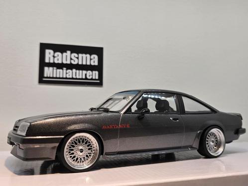 Opel Manta B GT/E - Darkgrey | Verlaagd | BBS - 1:18 Norev, Hobby en Vrije tijd, Modelauto's | 1:18, Zo goed als nieuw, Auto, Norev