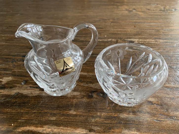 Anna Hutte- kristallen roomstel, Antiek en Kunst, Antiek | Glas en Kristal, Ophalen of Verzenden