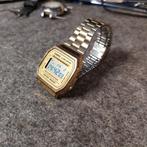 CASIO A168 HORLOGE VINTAGE GOUDKLEURIG, Sieraden, Tassen en Uiterlijk, Horloges | Heren, Casio, Gebruikt, Ophalen of Verzenden