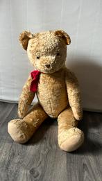 Oude teddybeer met stro  vulling 90cm, Verzamelen, Verzenden, Zo goed als nieuw, Stoffen beer, Overige merken