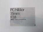 Nikon PC 35mm 1:2,8 ais Nikkor manual IGST, Ophalen of Verzenden, Gelezen