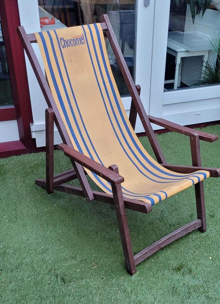 Strandstoel Nutricia Chocomel, Tuin en Terras, Ligbedden, Zo goed als nieuw, Ophalen