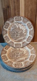 7 English Ironstone ontbijtbordjes, Antiek en Kunst, Antiek | Servies los, Ophalen of Verzenden