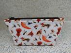 Toilettasje Etui met vliegvisprint bruine rits, Ophalen of Verzenden, Nieuw, Haak