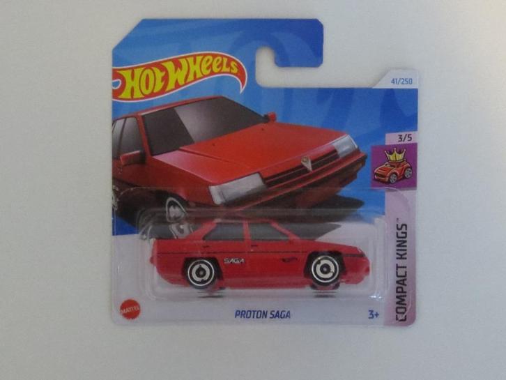 HotWheels Proton Saga (Mitsubishi Lancer), rood, nieuw 3inch, Hobby en Vrije tijd, Modelauto's | Overige schalen, Nieuw, Auto