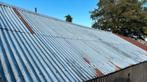 Stalen golfplaten ongeveer 180 m2, Doe-het-zelf en Verbouw, Platen en Panelen, Ophalen, Gebruikt, Overige materialen, Minder dan 20 mm