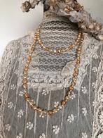 Handgeknoopte 2 kleurige parel snoer Halsketting, Ophalen of Verzenden, Overige materialen, Ketting