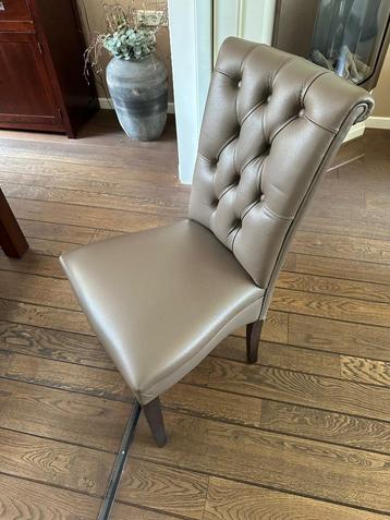 Eetkamerstoelen (leer & stof - 8 stuks) beschikbaar voor biedingen