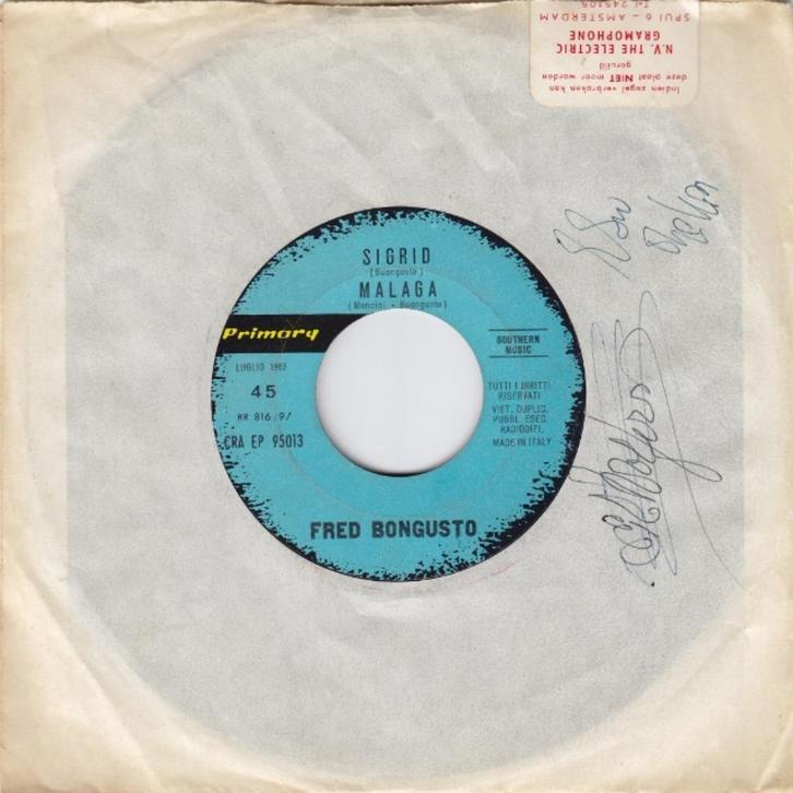 Fred Bongusto - Sigrid, Malaga, Cd's en Dvd's, Vinyl Singles, Gebruikt, Single, Jazz en Blues, Ophalen of Verzenden