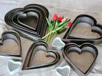 Brocante Franse oude taartvormen harten mallen, Ophalen of Verzenden