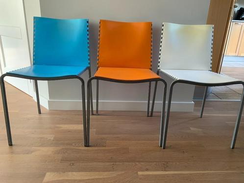 Stoelen / bijzetstoelen, Huis en Inrichting, Stoelen, Gebruikt, Drie, Kunststof, Metaal, Overige kleuren, Ophalen