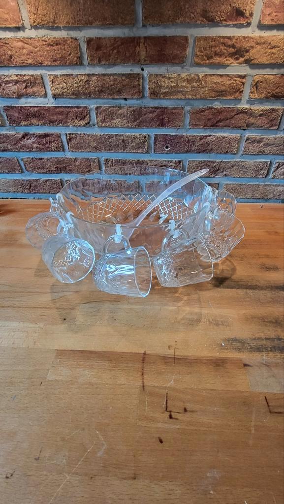 Bowlset met 6 glazen, Huis en Inrichting, Keuken | Servies, Zo goed als nieuw, Glas of Glazen, Effen, Glas, Ophalen