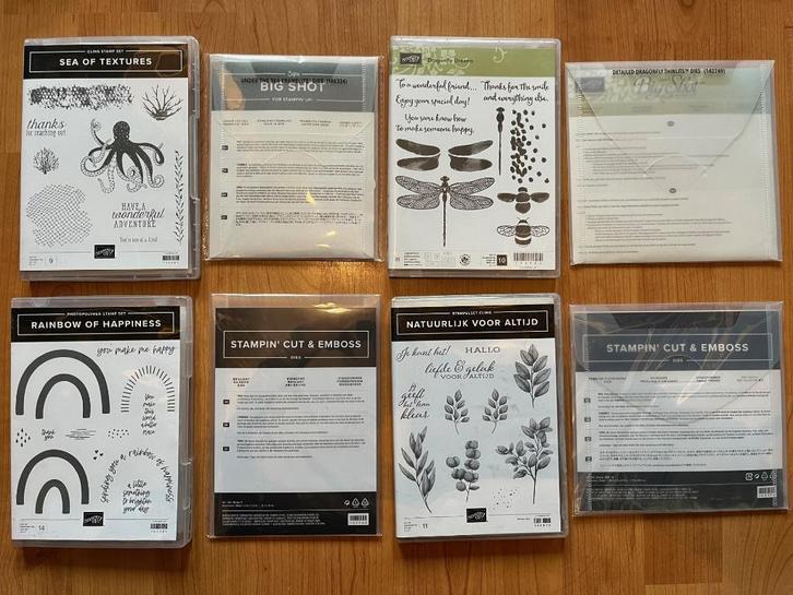 Stampin' Up! stempels en stanzen, deel 1, zie omschrijving, Hobby en Vrije tijd, Stempelen, Zo goed als nieuw, Clearstamp, Ophalen of Verzenden