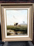 Cornelis Westerbeek (1844-1903), landschap met koeien, Ophalen of Verzenden