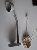 vintage grijze bureaulamp happy light jaren 80 design retro, Gebruikt, Vintage, Ophalen of Verzenden, Minder dan 50 cm