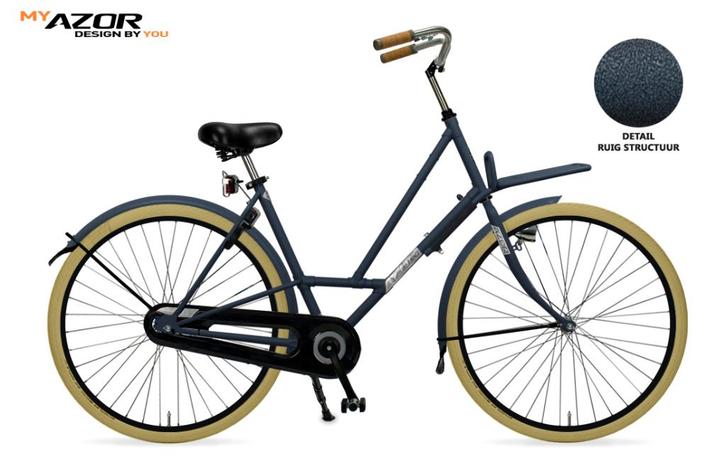 Azor Abdij Dames | 55 cm | Ruigblauw Mat | Gratis NL, Fietsen en Brommers, Fietsen | Dames | Damesfietsen, Nieuw, Overige merken