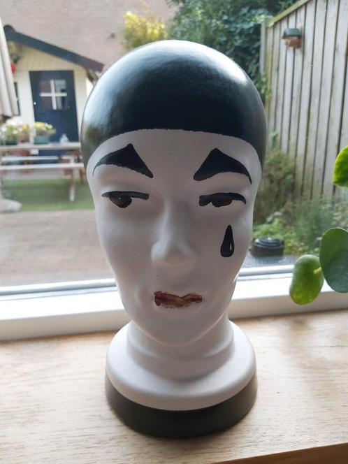 Vintage Pierrot hoofd Scheurich, Antiek en Kunst, Kunst | Beelden en Houtsnijwerken, Ophalen of Verzenden
