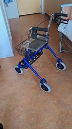 Vermeiren rollator zwart - blauw met mand en tafelblad, Diversen, Rollators, Ophalen, Opvouwbaar, Zo goed als nieuw